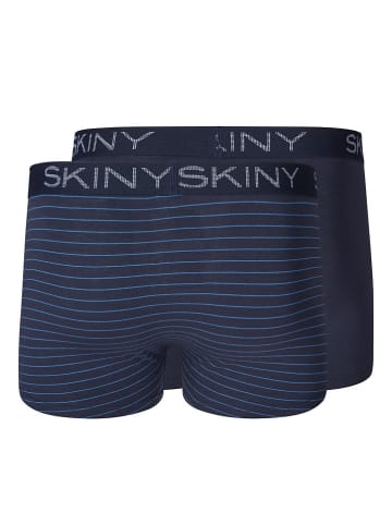 Skiny 2er-Set: Boxershorts in Dunkelblau