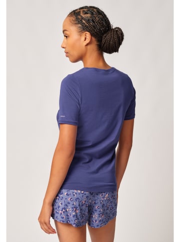 Skiny Pyjama-Oberteil in Blau