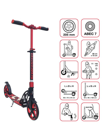 SIX DEGREES Scooter "Aluminium 205" in Rot - ab 6 Jahren