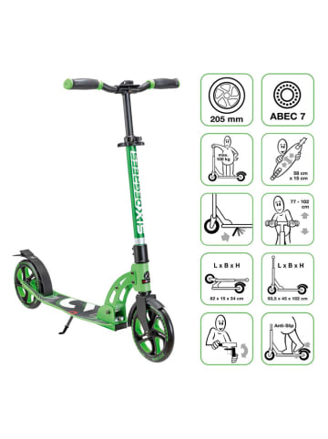 SIX DEGREES Scooter "Aluminium 205" in Grün - ab 6 Jahren