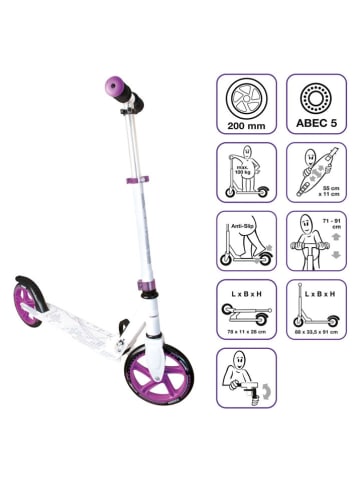 muuwmi Step "Aluminium 200" wit/paars - vanaf 8 jaar