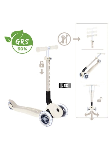 GLOBBER Hulajnoga "Junior Foldable Lights Eco" w kolorze białym - 2+