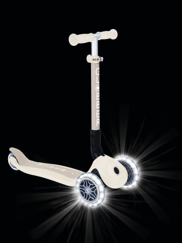 GLOBBER Scooter "Junior Foldable Lights Eco" mit Leuchtrollen in Weiß - ab 2 Jahren