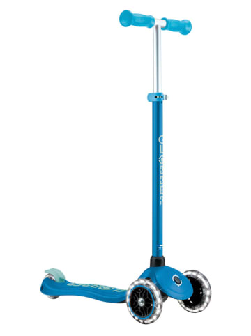 GLOBBER Scooter "Primo Plus Glow Lights" mit Leuchtrollen in Türkis - ab 3 Jahren