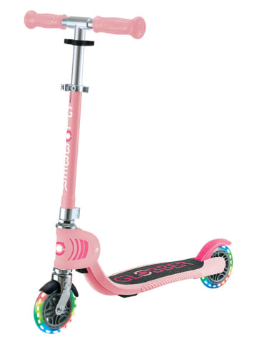 GLOBBER Scooter "Flow Foldable Junior Lights" mit Leuchtrollen in Rosa - ab 3 Jahren