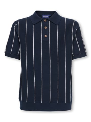 ONLY & SONS Junior Koszulka polo "Saim" w kolorze granatowym
