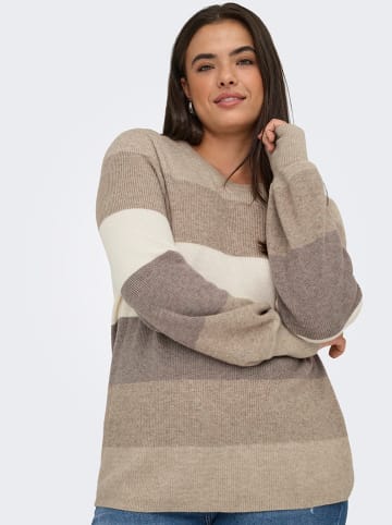 ONLY Sweter w kolorze jasnobrązowo-beżowym