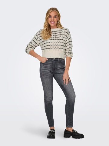 ONLY Sweter w kolorze kremowo-czarnym