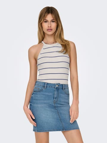 ONLY Top "Gemma" wit/blauw
