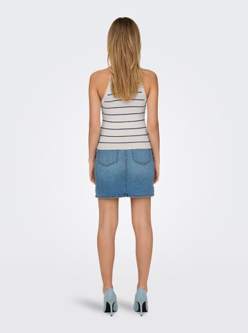 ONLY Top "Gemma" in Weiß/ Blau