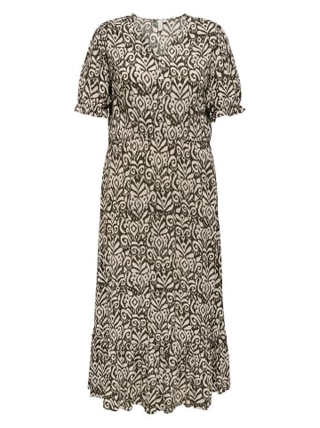 ONLY Kleid in Braun/ Creme