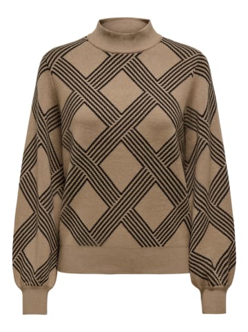 ONLY Sweter w kolorze jasnobrązowym