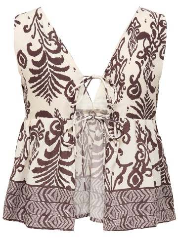 ONLY Top in Braun/ Creme