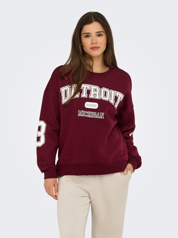 ONLY Sweatshirt in Bordeaux