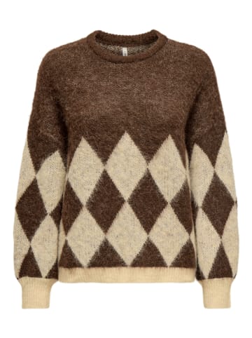ONLY Sweter w kolorze brązowo-beżowym