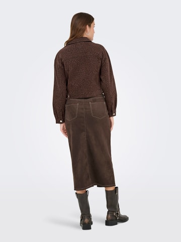ONLY Hemdjacke in Dunkelbraun/ Schwarz