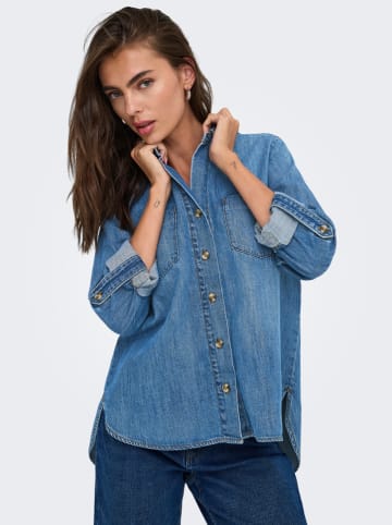 ONLY Jeans-Bluse in Hellblau