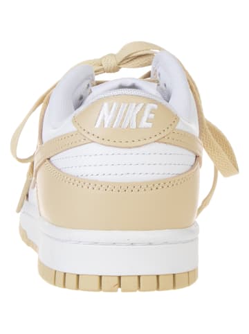 Nike Skórzane sneakersy "Dunk Low" w kolorze biało-beżowym