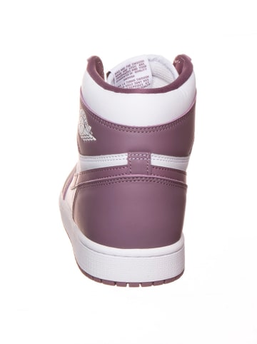 Nike Leren sneakers "Air Jordan 1 Retro High" wit/paars