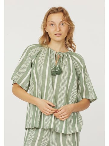 SisterS point Bluse in Grün/ Creme