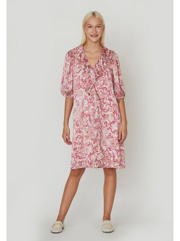 SisterS point Sukienka w kolorze różowo-białym