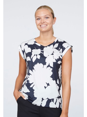 SisterS point Koszulka w kolorze granatowo-białym