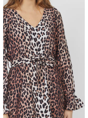 SisterS point Sukienka w kolorze brązowo-czarno-białym