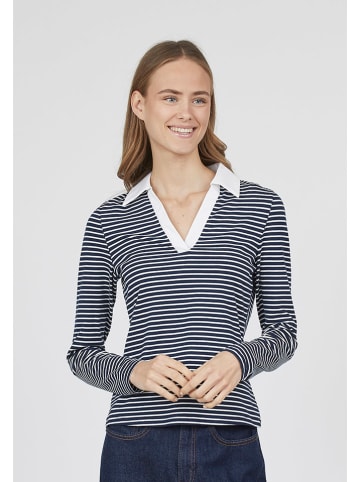 SisterS point Longsleeve in Weiß/ Dunkelblau