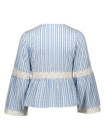 SisterS point Bluse in Hellblau/ Weiß