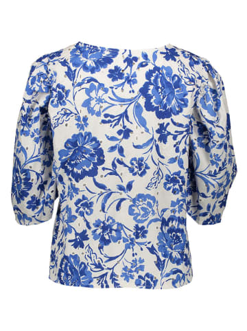 SisterS point Bluse in Creme/ Blau
