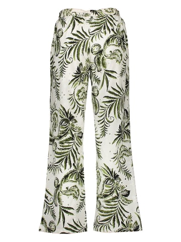 SisterS point Spodnie w kolorze kremowo-zielonym