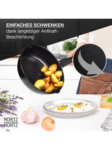 Moritz & Moritz 2-delige set: braadpan zwart - Ø 26 cm