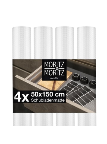 Moritz & Moritz 4er-Set: Schubladenmatten in Transparent - (L)150 x (B)50 cm