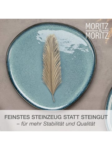 Moritz & Moritz 2-delige set: serveerborden "Organic" lichtblauw - Ø 29 cm