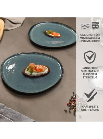 Moritz & Moritz 2-delige set: serveerborden "Organic" lichtblauw - Ø 29 cm