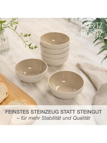 Moritz & Moritz 6-delige set: kommen "Cavo M" wit/crème - Ø 14 cm