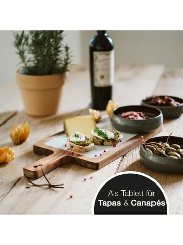 Moritz & Moritz Serveerplank wit/lichtbruin - (L)43 x (B)20 cm