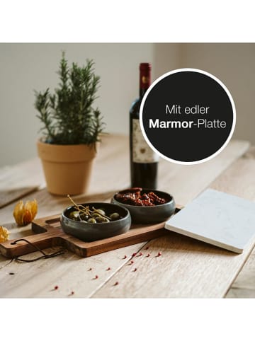 Moritz & Moritz Serveerplank wit/lichtbruin - (L)43 x (B)20 cm