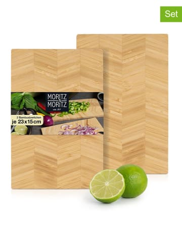 Moritz & Moritz Deski (2 szt.) w kolorze jasnobrązowym do krojenia - 23 x 15 cm