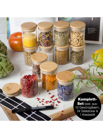 Moritz & Moritz 37-delige set: kruidenglazen beige