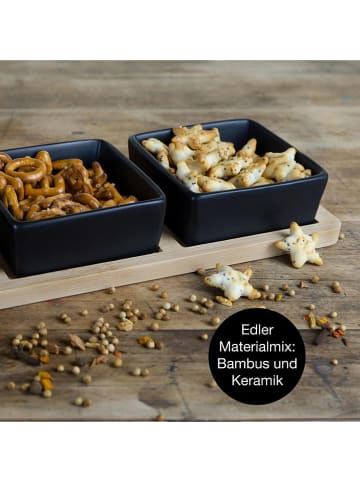 Moritz & Moritz 7-częściowy zestaw w kolorze czarno-beżowym do serwowania