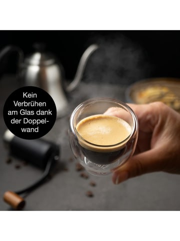 Moritz & Moritz 4er-Set: Kaffeegläser in Transparent - 60 ml