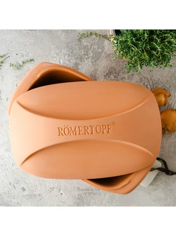 Römertopf 2tlg. Set: Bräter "Culinario" in Orange - 3 l