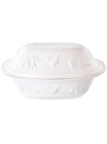 Römertopf Bryrfanna "Rustico" w kolorze białym - 3 l