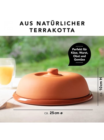 Römertopf Servierplatte in Orange - Ø 25 cm