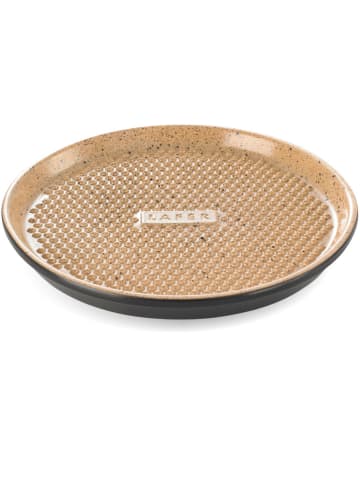 Römertopf Grillplatte in Schwarz/ Beige - Ø 32 cm