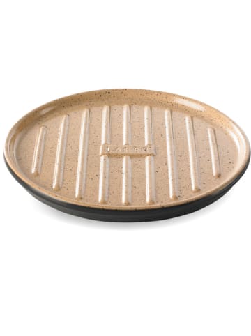 Römertopf Grillplatte in Schwarz/ Beige - Ø 32 cm