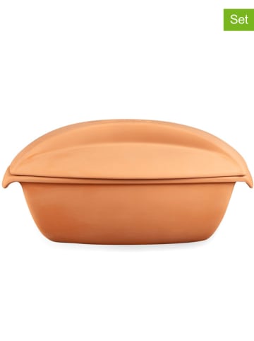 Römertopf 2tlg. Set: Bräter in Terrakotta - 3 l
