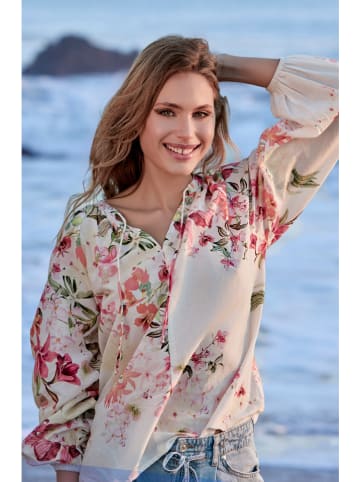 monari Blouse wit/lichtroze