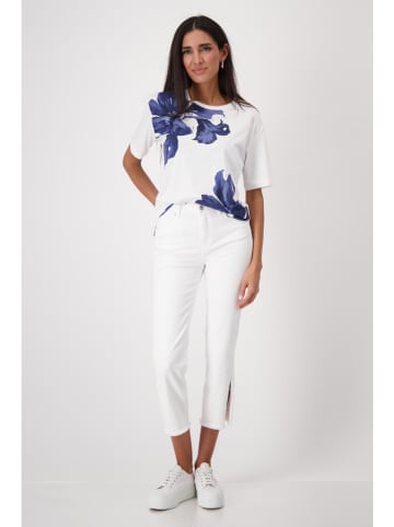 monari Shirt wit/donkerblauw